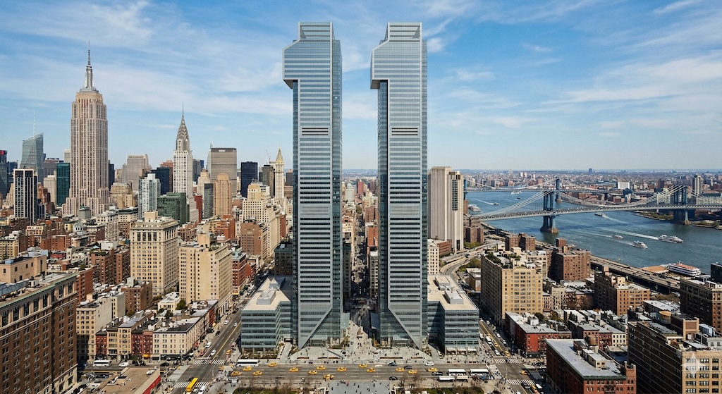 Representación de las torres gemelas.